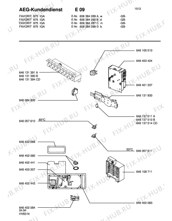 Взрыв-схема посудомоечной машины Aeg FAV875I-D 3D GB - Схема узла Electrical equipment